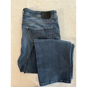 Outpost Makers, Original Straight, Mens Denim Blue Jeans, Size 36x25